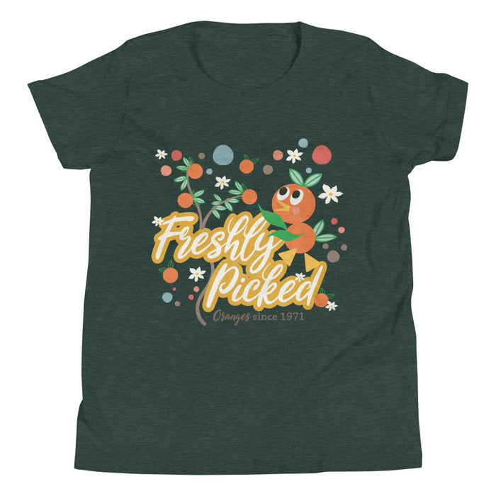 Orange Bird Kids T-shirt Freshly Picked Oranges for Flower and Garden