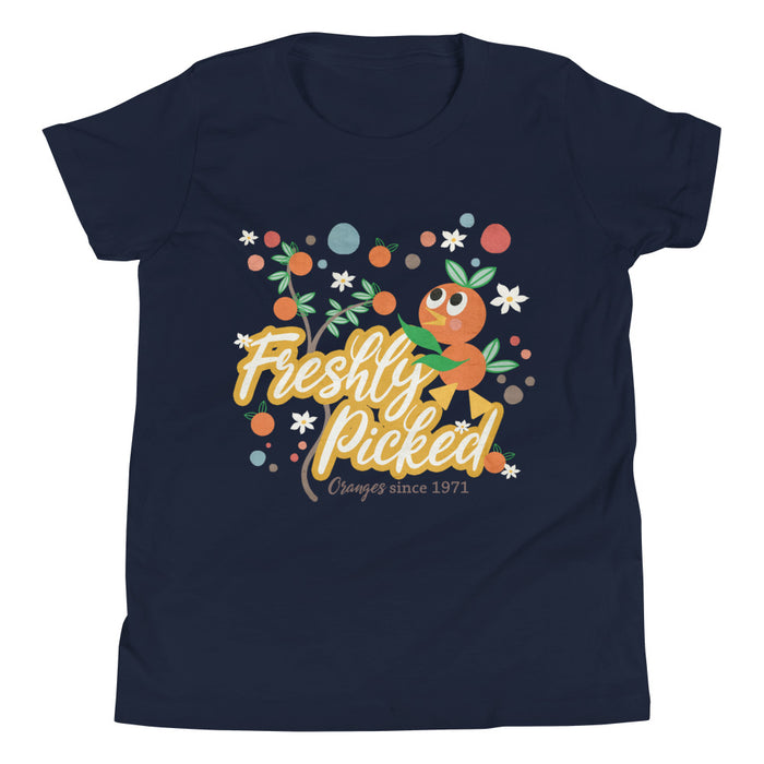 Orange Bird Kids T-shirt Freshly Picked Oranges for Flower and Garden