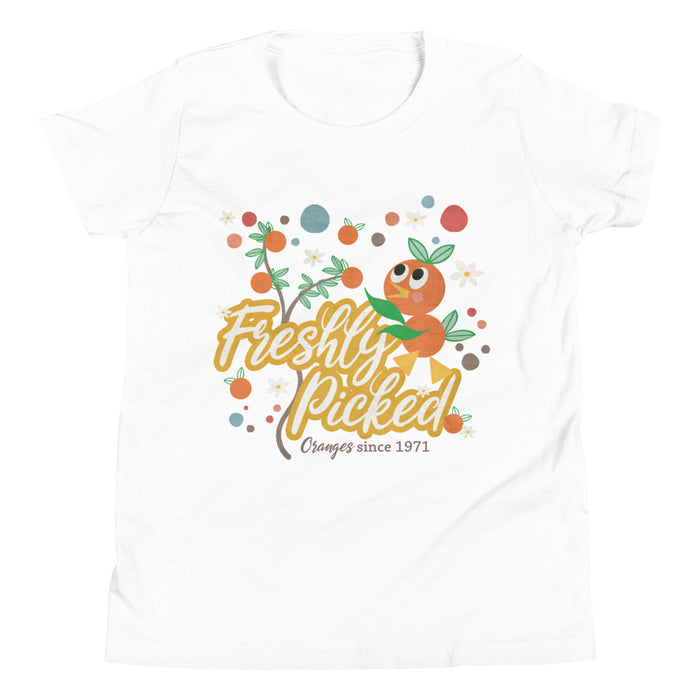 Orange Bird Kids T-shirt Freshly Picked Oranges for Flower and Garden