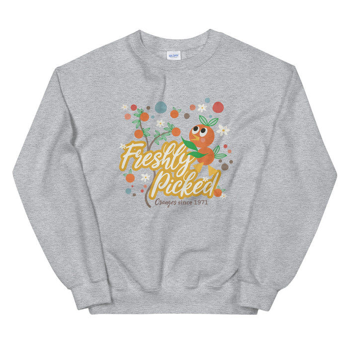 Orange Bird Sweatshirt Freshly Picked Oranges for Flower and Garden