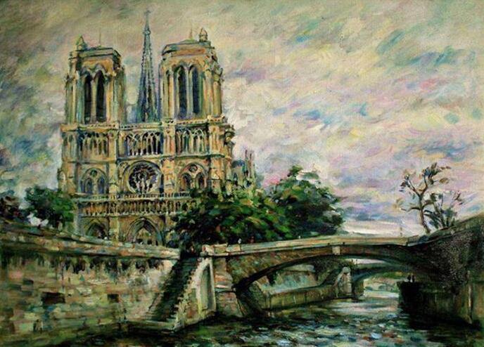 Paris Notre Dame Cathedral Paint by Numbers