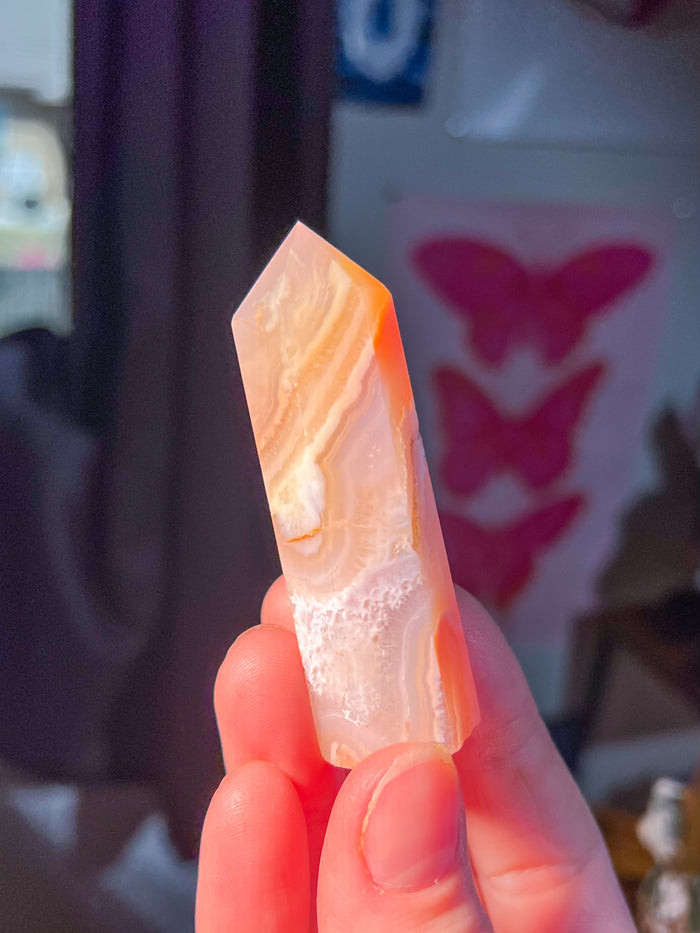 Pastel Carnelian Tower w/ Druzy {Collection Destash}