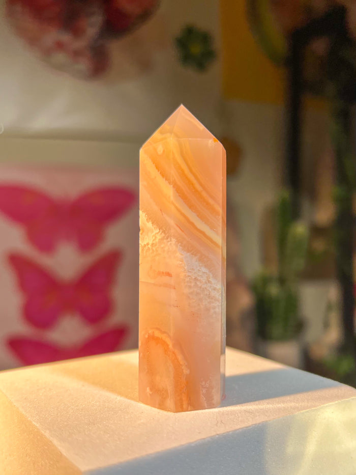 Pastel Carnelian Tower w/ Druzy {Collection Destash}