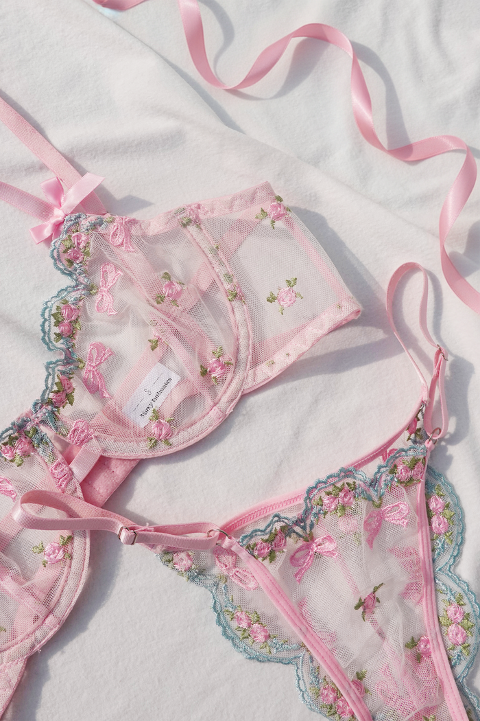 Pastel Pink Lingerie Set
