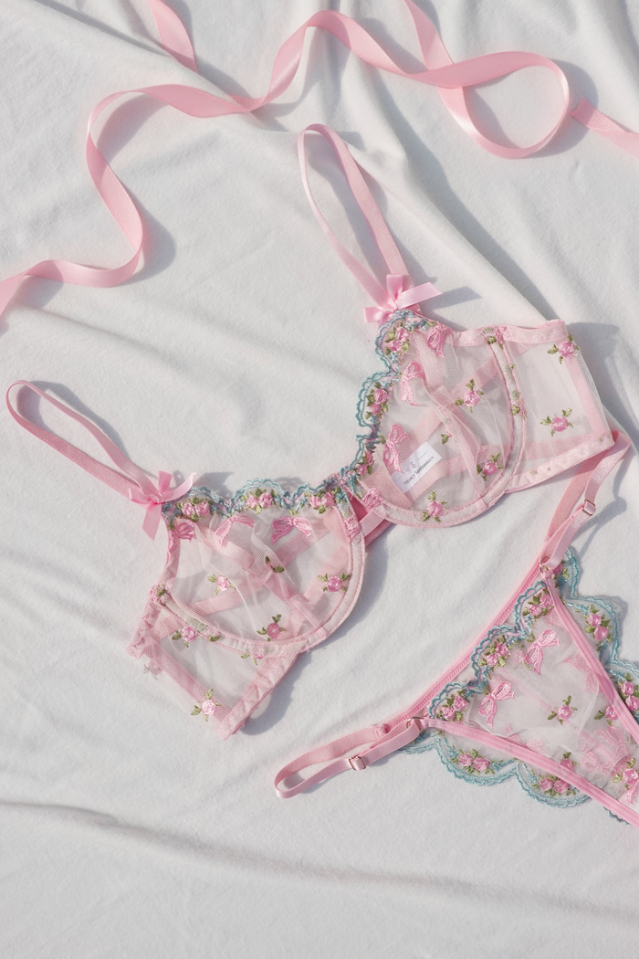 Pastel Pink Lingerie Set