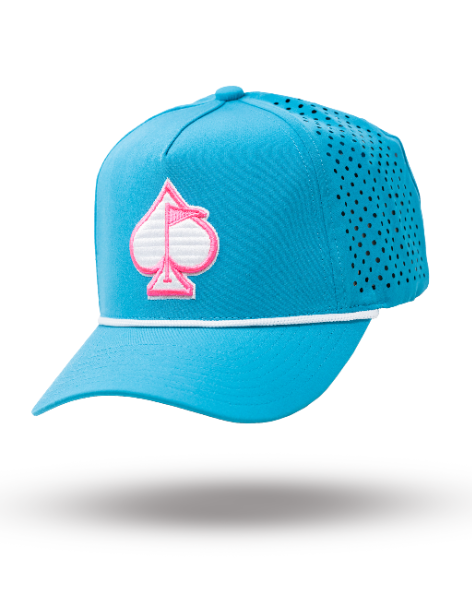 Perforated Rope Hat - Baby Blue
