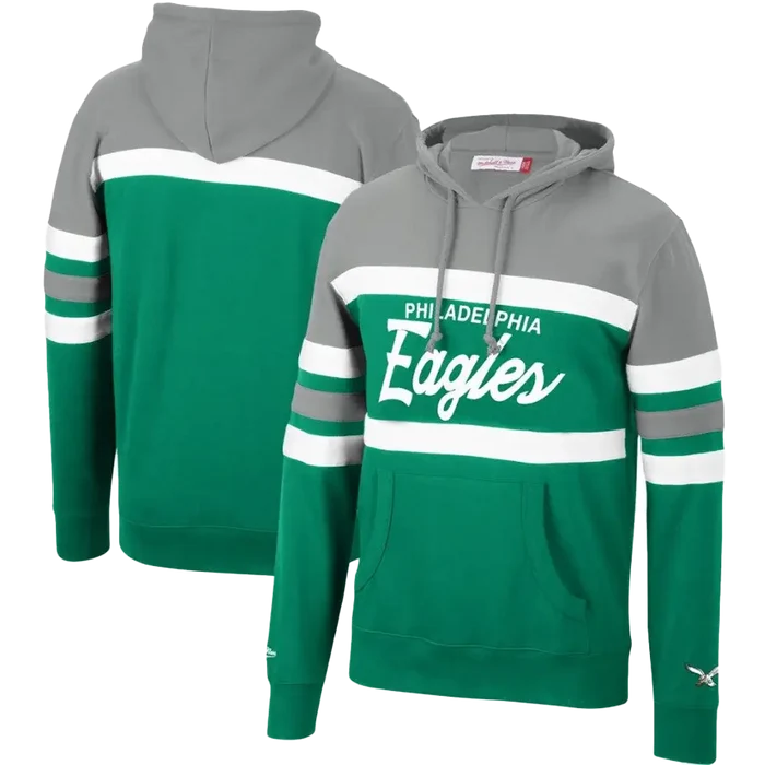 Philadelphia Eagles Mitchell & Ness Head Coach Hoodie Green color