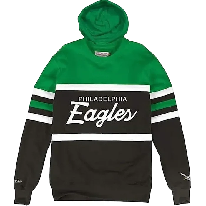 Philadelphia Eagles Mitchell & Ness Head Coach Hoodie Green color