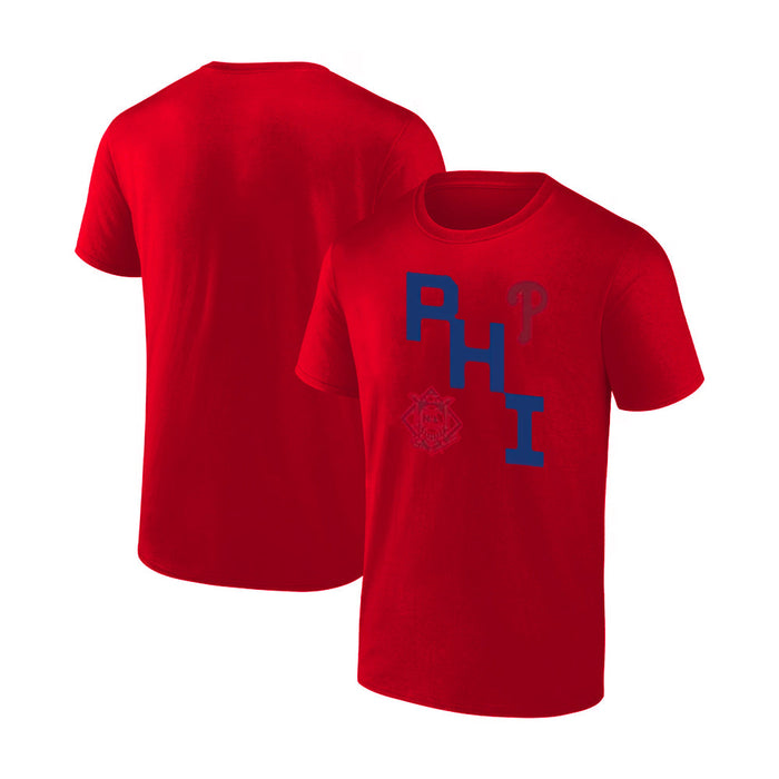 Philadelphia Phillies Fundamentals Record Shattered T-Shirt - Red