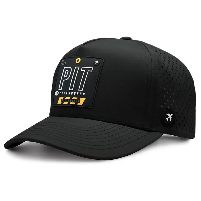Pittsburgh Performance Cap Black color 3Quarter front view