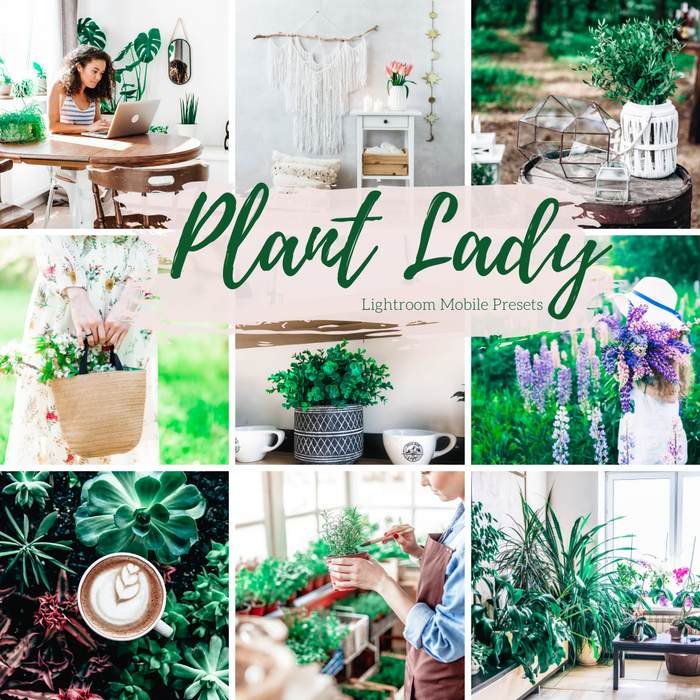 Plant Lady Green Gardening Mobile Lightroom Presets - 5 Presets