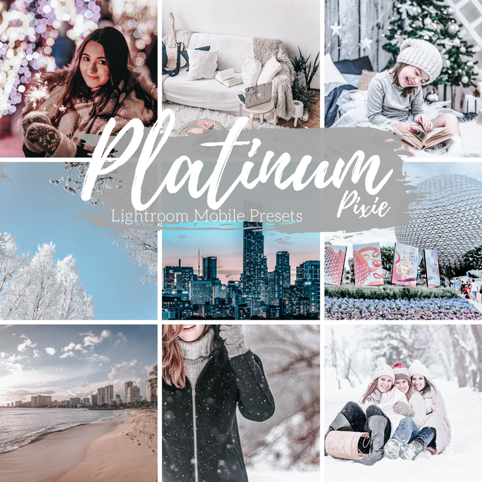 Platinum Silver Bright Light Lightroom Mobile Presets - 4 Presets