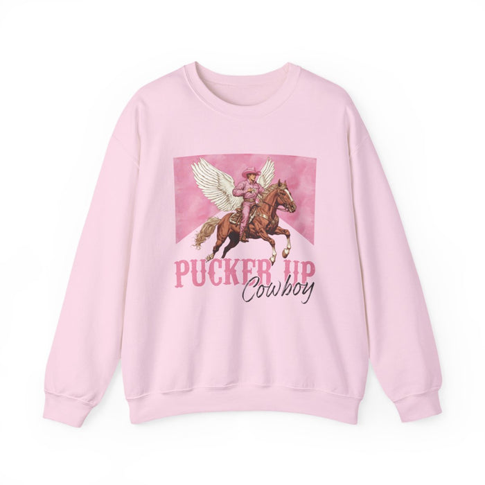 Pucker Up Cowboy Sweatshirt - funny sweatshirt by Cheeky Business