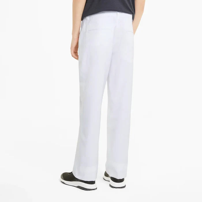 Puma Golf Boys 5 Pocket Pant Back View White Color