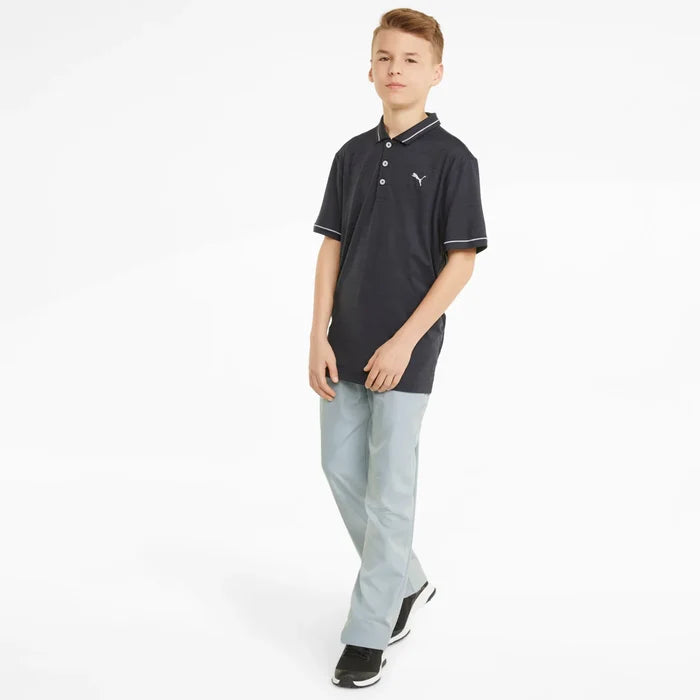 Puma Golf Boys 5 Pocket Pant Front View Gray Color
