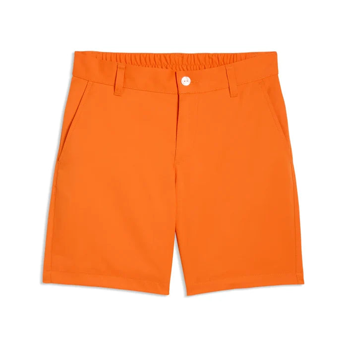 Puma Golf Boy's Classic Golf Shorts orange color.