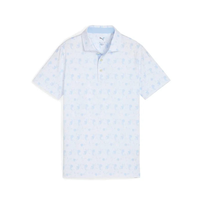 Puma Golf Boy's MATTR Ornamental Polo White Color