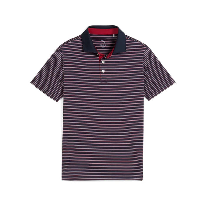 Puma Golf Boy's MATTR Stripe Polo Navy Color