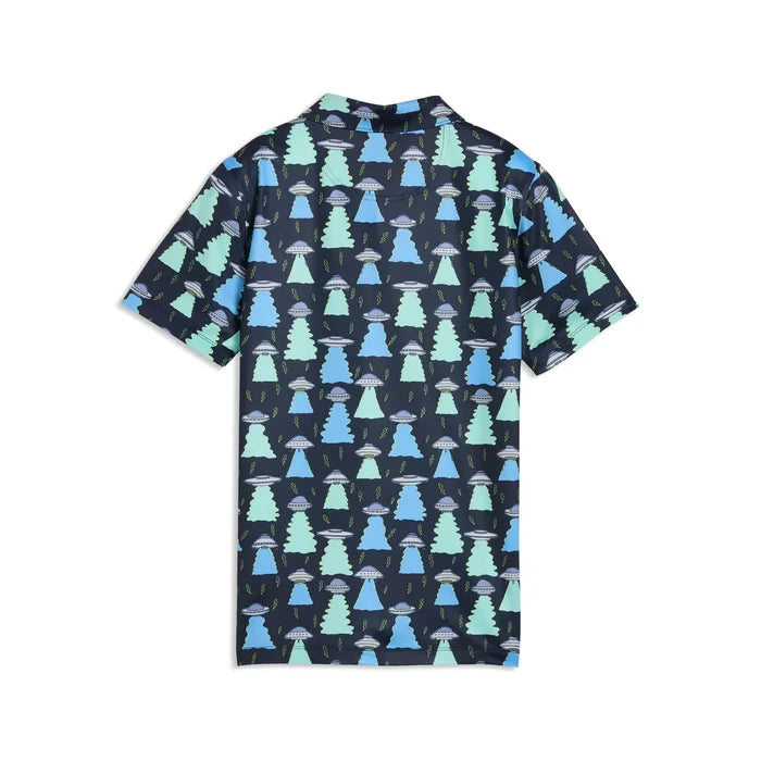 Puma Golf Boy's MATTR UFO Golf Polo Navy Color.