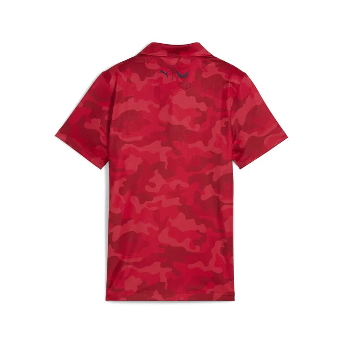 Puma Golf Boy's Volition Camo Polo Red Color
