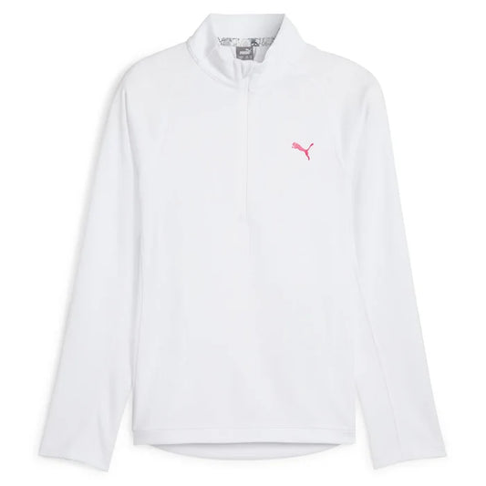 Puma Golf Girls 1/4 Zip White Color