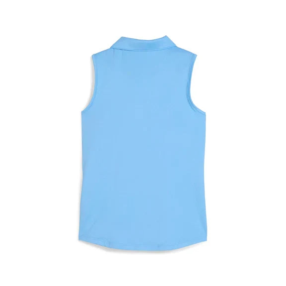 Puma Golf Girls Cloudspun Piped Sl Polo Blue Color
