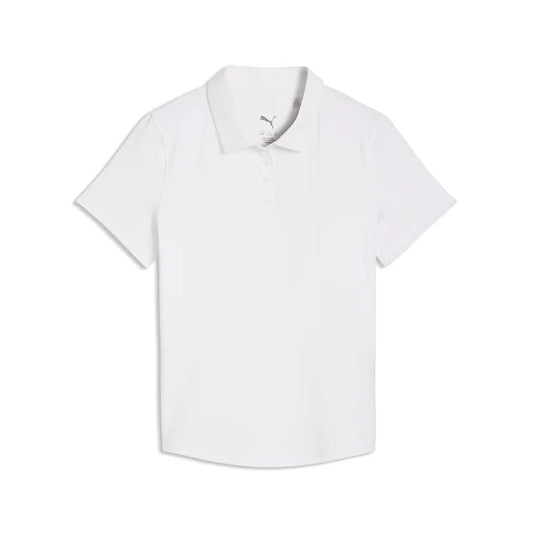 Puma Golf Girl's CLOUDSPUN Solid Polo white color.