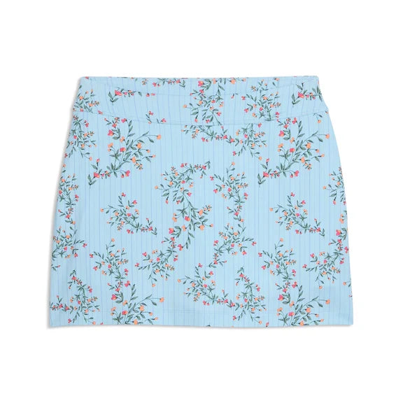 Puma Golf Girls Floral Knit Skirt Blue Color