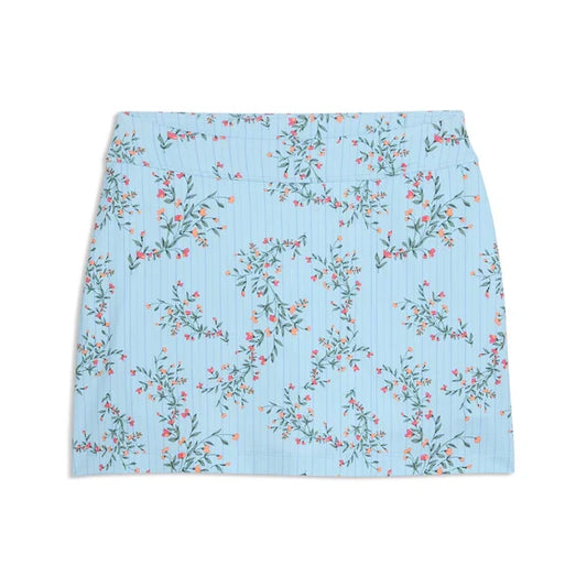 Puma Golf Girls Floral Knit Skirt Blue Color