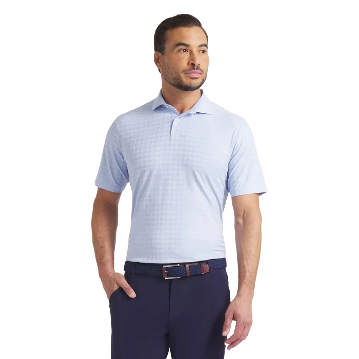 Puma Golf MATTR Houndstooth Polo Blue Color