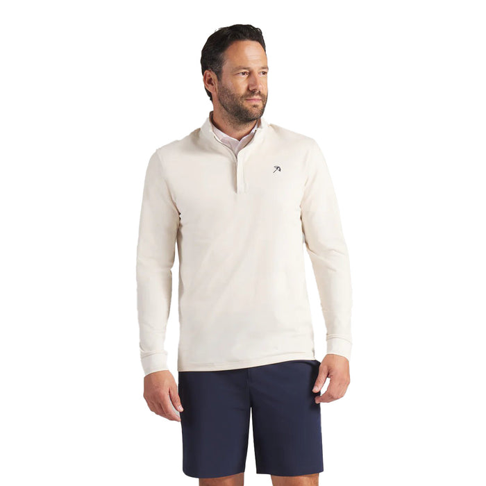 Puma Golf Men's AP CLOUDSPUN Golf 1/4 Zip khaki color.