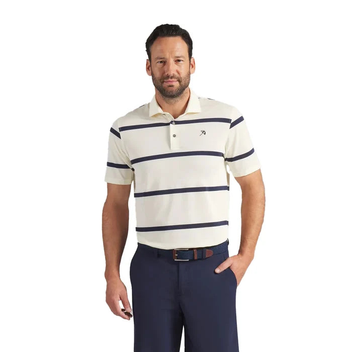 Puma Golf Men's AP Pique Stripe Golf Polo Yellow  Color.
