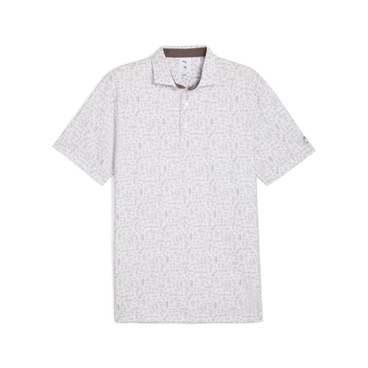 Puma Golf Men's AP Sketch Golf Polo White Color.