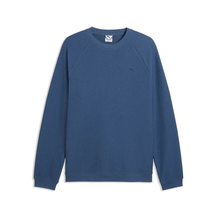 Puma Golf Men's Boulder 2.0 LC Golf Crewneck blue color.