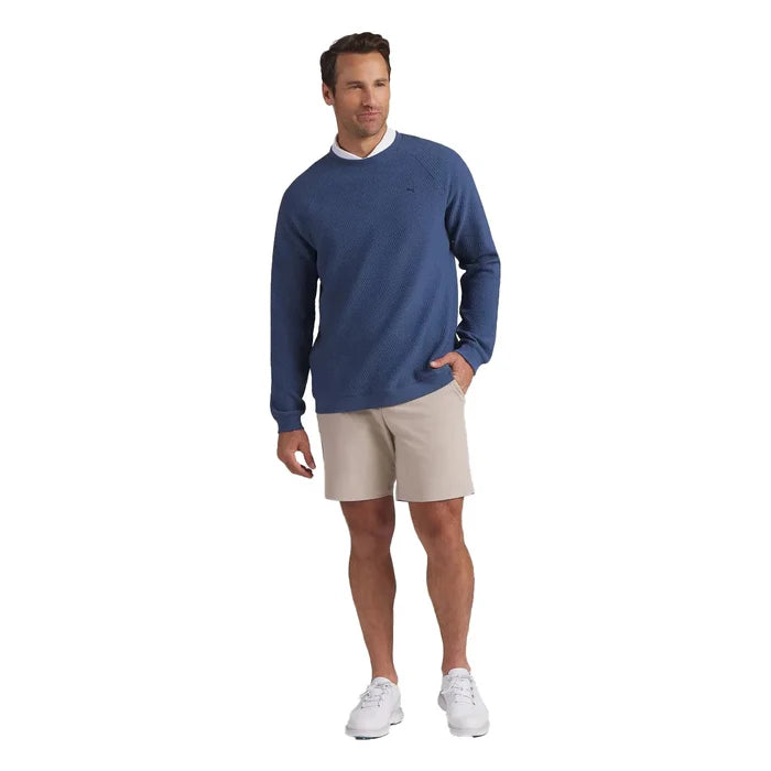 Puma Golf Men's Boulder 2.0 LC Golf Crewneck blue color.