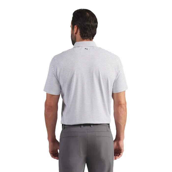 Puma Golf Men's BRRR Stripe Polo White Color