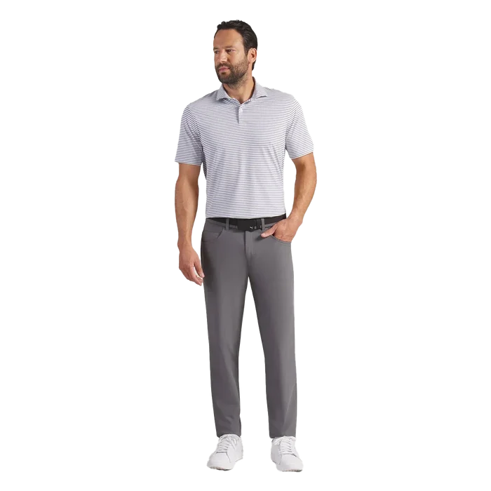 Puma Golf Men's BRRR Stripe Polo White Color