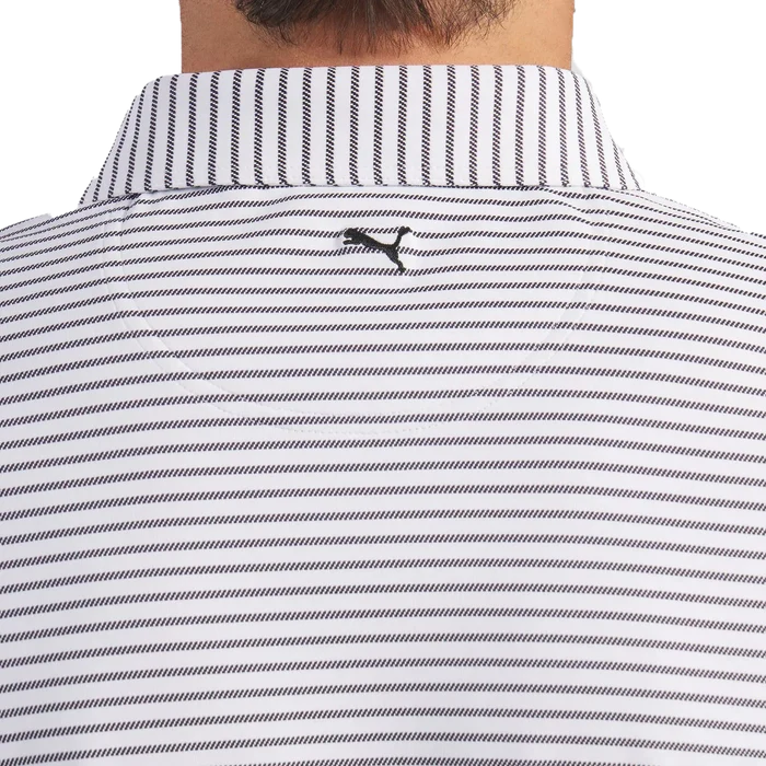 Puma Golf Men's BRRR Stripe Polo White Color