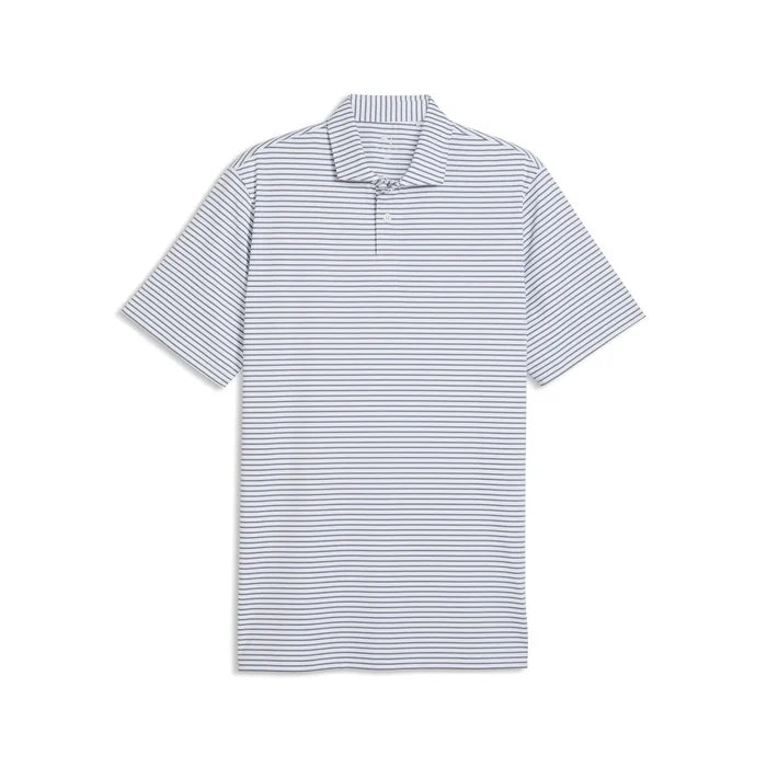 Puma Golf Men's BRRR Stripe Polo White Color.