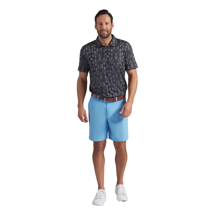Puma Golf Men's CLOUDSPUN Argyle Bloom BN Polo Black Color