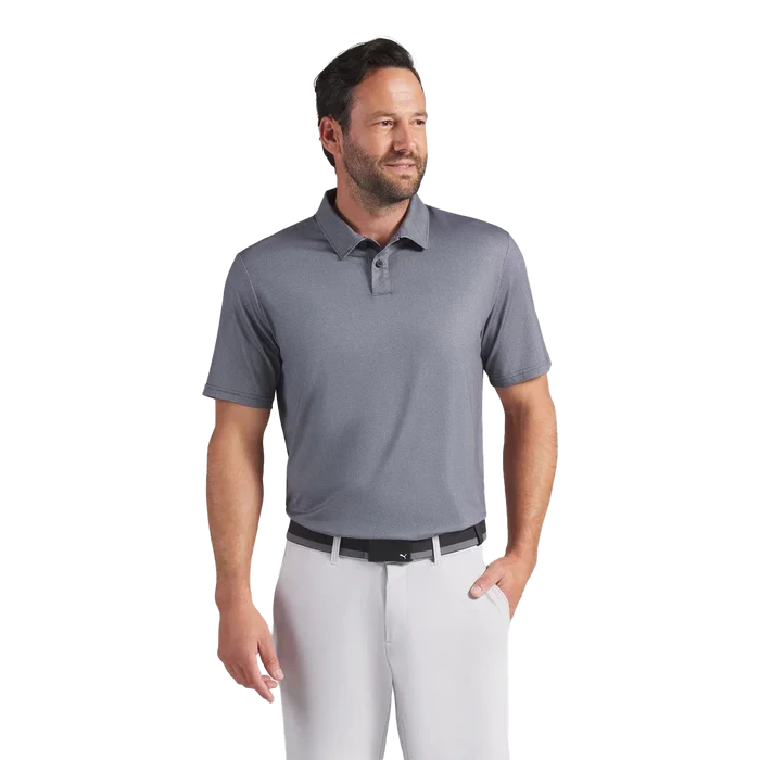 Puma Golf Men's CLOUDSPUN Birdseye BN Polo Grey Color