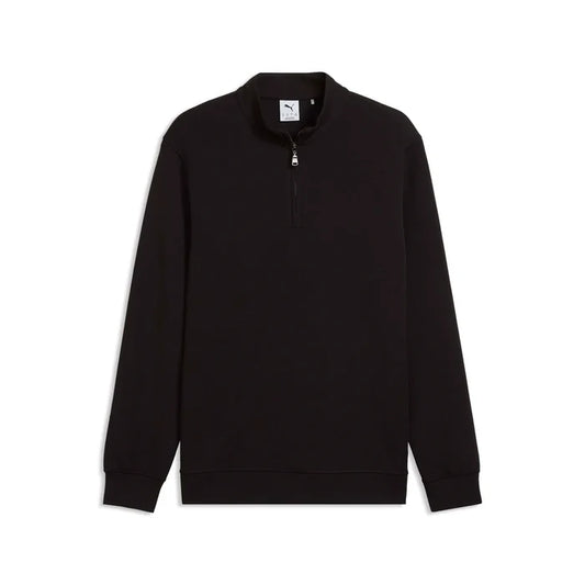 Puma Golf Men's Cloudspun Fleece Golf 1/4 Zip Black Color.