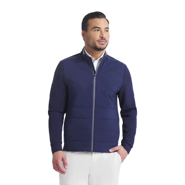 Puma Golf Men's CLOUDSPUN Fleece Hybrid BN Jacket Navy Color