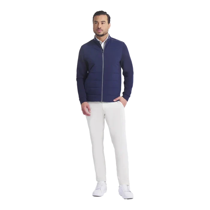 Puma Golf Men's CLOUDSPUN Fleece Hybrid BN Jacket Navy Color