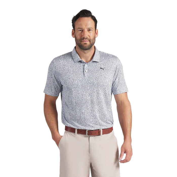 Puma Golf Men's CLOUDSPUN Posy BN Polo  White Color