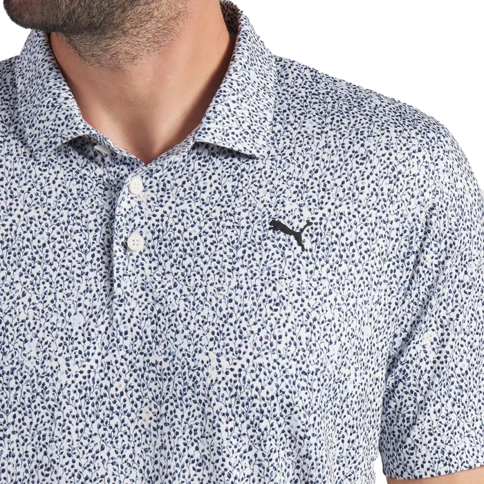 Puma Golf Men's CLOUDSPUN Posy BN Polo  White Color