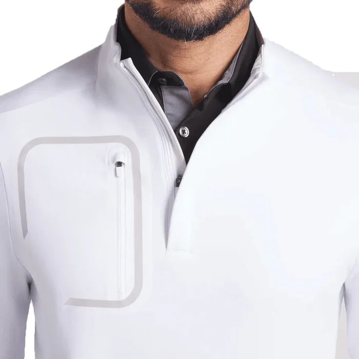 Puma Golf Men's Cloudspun Tech 1/4 ZIP White color