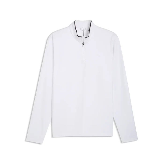 Puma Golf Men's CLOUDSPUN Tech 3D LC 1/4 Zip Jacket White Color