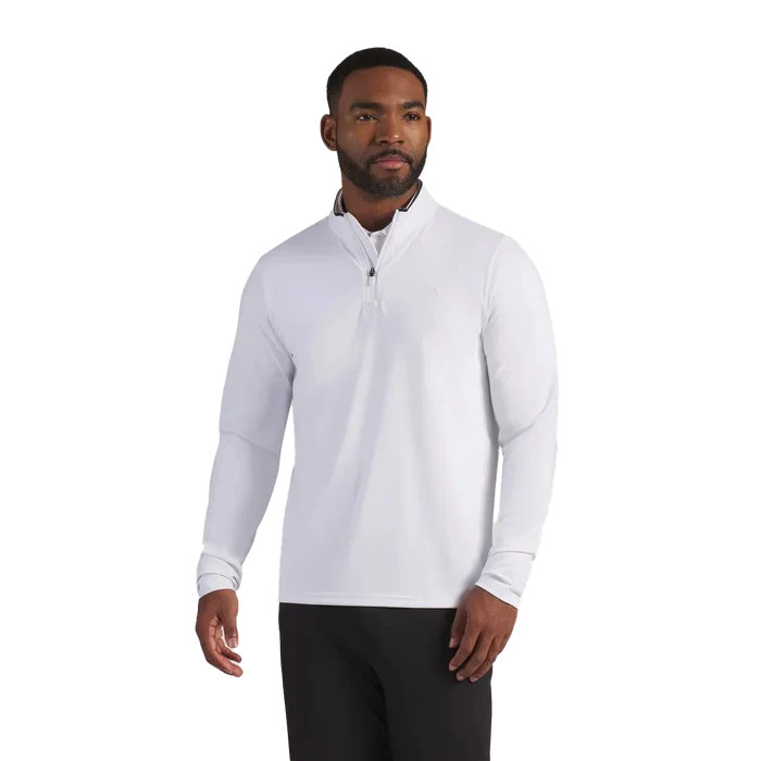 Puma Golf Men's CLOUDSPUN Tech 3D LC 1/4 Zip Jacket White Color