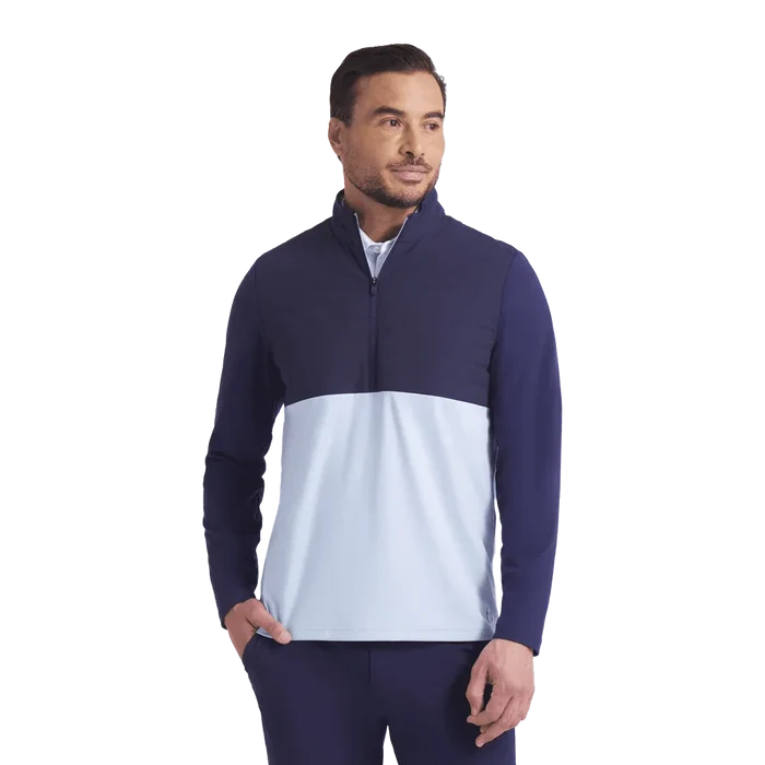 Puma Golf Men's CLOUDSPUN Tech Hybrid 1/2 Zip Golf Jacket Navy color